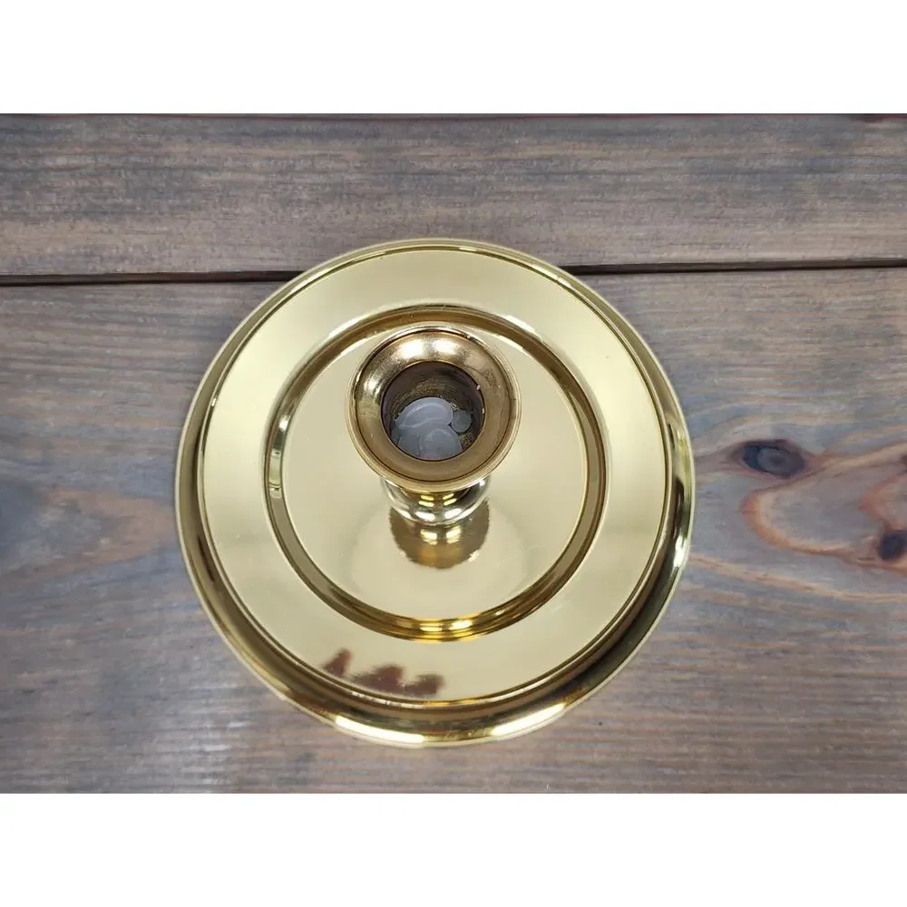 Vintage BALDWIN Brass Candle Holder Candlestick Forged in America